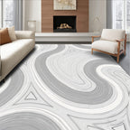 Monochromatic Swirl Pattern Rug