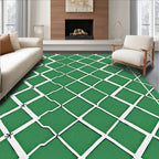 Green Diamond Net Pattern Rug