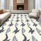 Geometric Bird And Shield Pattern Rug