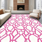 Bold Pink Geo Sketch Rug