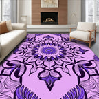 Lush Violet Mandala Patterned Rug