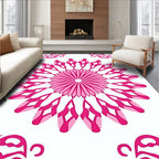 Pink Mandala Flower Pattern Design Rug