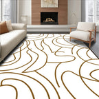 Abstract Curvy Swirl Pattern Rug