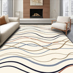 Abstract Wavy Line Pattern Rug