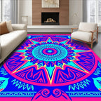 Vibrant Radial Geometric Pattern Rug