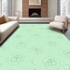 Whimsical Nature Sketch Pattern Rug