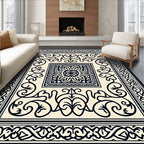 Classic Black and White Mandalas Rug