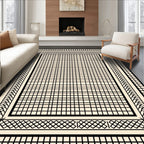 Geometric Grid Pattern Area Rug