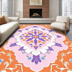 Ornate Floral Mandala Inspired Rug