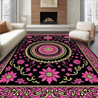 Bold Floral Sunburst Patterned Rug