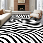 Bold Zebra Style Stripped Pattern Rug