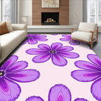 Purple Dazzling Floral Pattern Rug