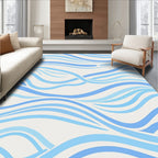 Blue Wave Pattern Design Rug