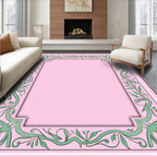 Art Nouveau Floral Vine Border Rug