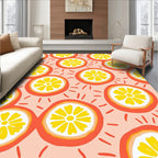 Fresh Citrus Slice Pattern Rug