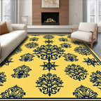 Classic Damask Floral Pattern Design Rug