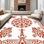Ornate Floral Medallion Pattern Rug