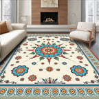 Whimsical Floral Starburst Pattern Rug