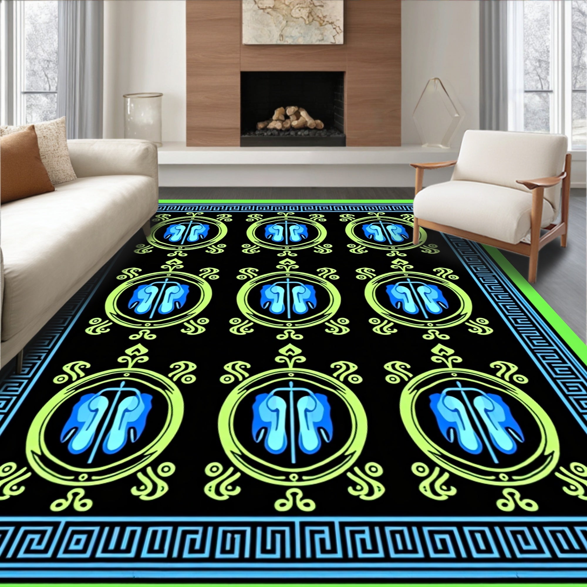 Circular Medallion Pattern Rug