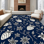 Delicate Strawberry Floral Pattern Rug