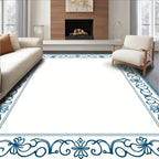 Classic Floral Swirl Border Design Rug