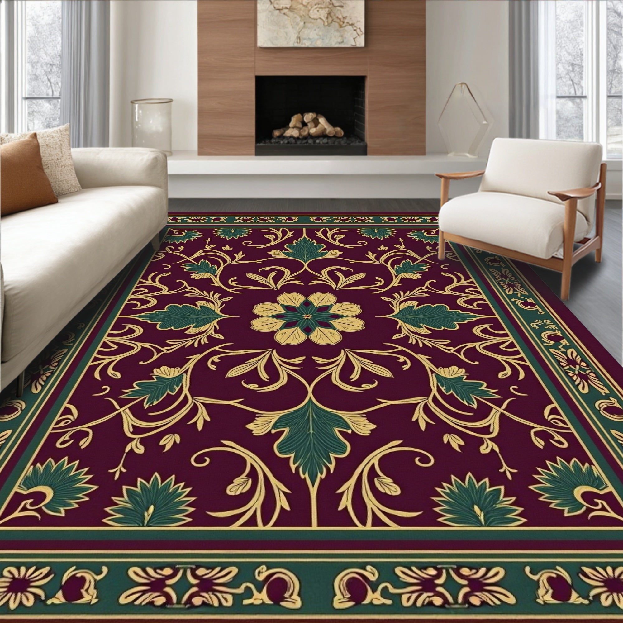 Vinery Floral Patterned Regal Rug
