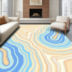 Abstract Swirling Earth Tones Rug