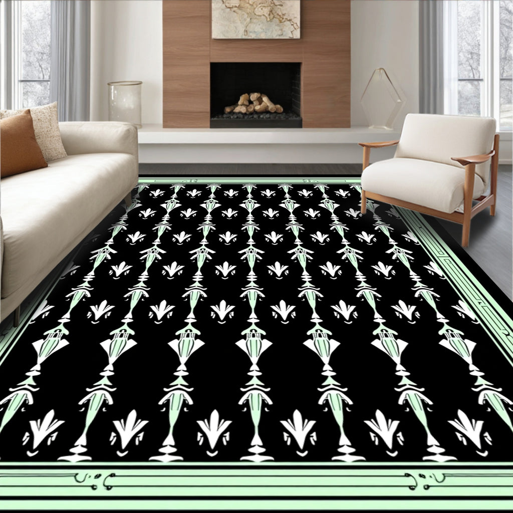 Art Deco Symmetry Repeating Pattern Rug