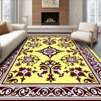 Vintage Floral Scroll Pattern Rug