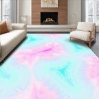 Pastel Triangles Swirls Design Rug