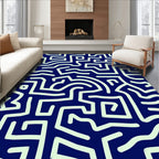 Abstract Maze Pattern Rug