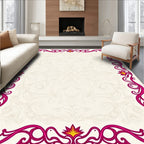 Ornate Floral Border Design Rug