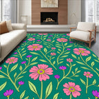 Botanical Floral Vines Pattern Rug