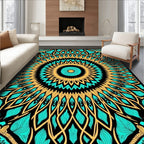 Mandala Tribal Sunburst Style Rug