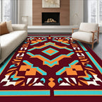Modern Geometric Tribal Pattern Rug