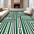 Striped Geometric Pattern Rug