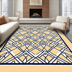 Reciprocal Diamond Patterned Contemporary Rug