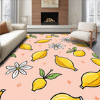 Fresh Lemons And Blossoms Pattern Rug