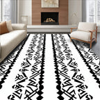 Tribal Stripes Geometric Pattern Design Rug