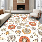 Hand Drawn Floral Mandala Pattern Rug