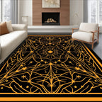 Mystical Sunburst Geometric Design Rug