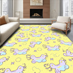Whimsical Unicorns Stars Pattern Rug