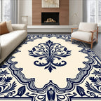 Ornate Floral Damask Design Rug