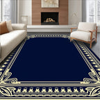 Ornate Floral Border Pattern Rug