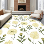 Delicate Floral Botanical Artistry Design Rug