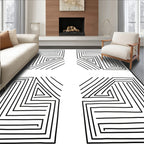 Abstract Linear Maze Design Rug