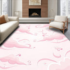 Pink Cloud Swirl Pattern Rug