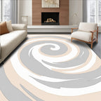Swirling Abstract Neutral Tones Rug