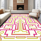 Geometric Maze Pattern Rug