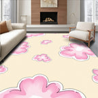 Pink Floral Cloud Pattern Design Rug